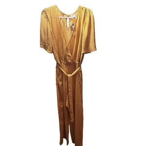 Band of Gypsies Gold Striped Jumpsuit